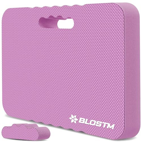 BLOSTM Tapis de Genoux Extra Épais pour Le Jardinage - Grand Coussin de Genoux en Mousse Rose, Protection pour Genoux Résistante à l'eau avec 2 Textures pour Le Travail, Le Yoga, Le Bain de Bébé