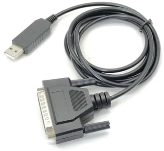 RIKYJIC USB 2.0 Stecker auf DB25 Stecker RS232 Serielles Datenkabel Parallel Druckerkabel 2 Meter