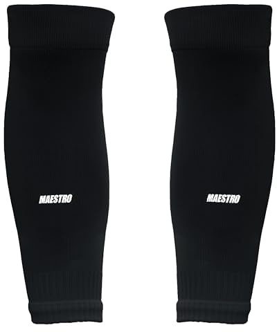 Maestro Leg Sleeves, Black Large Over-Knee, Soccer Shin Guard