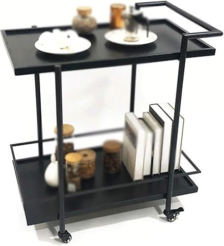 OLSKFUH Barwagen, Flaschen-/Weinregal, Lagerwagen, Tablett, Servierinsel, Weinwagen, Hotel-Weinservicewagen, Tee-/Getränkewagen, Hotelwagen, 75 x 40 x 84 cm