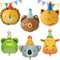 AUNGKWANG 6 Piezas Globos Animales, Safari Animales Globos, XXL Foil Globo, Animales del Bosque Jirafa León Globos, para Niños Cumpleaños Fiesta, Zoológico Fiesta Boda