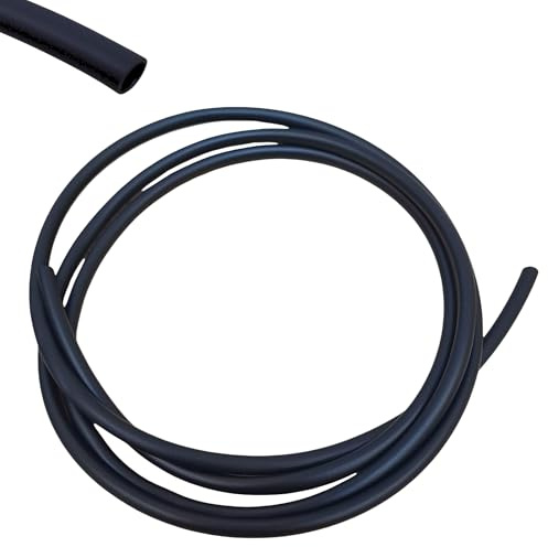 Guaina per cavi elettrici in PVC nero, lunghezza 1 m, 3 mm