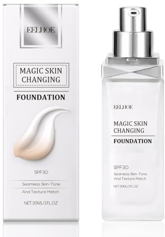 SNONESIY Foundation Color Changing, Feuchtigkeitsspendendes Make up, Aufhellendes Farbwechselnde Foundation für Reife Haut, Natürliche Aufhellung, Perfektes Make-up