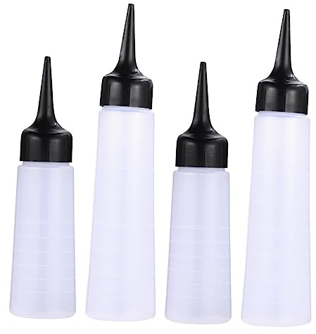 TOVINANNA 4pcs Hair Dye Bottle Refillable Container for Hair Coloring Shampoo Bottle Use in Salon