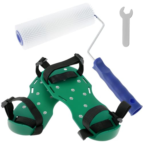 2PCS Spiked Roller for Self Leveling Multipurpose Portable Cement Floor Leveling Tools Easy to Clean Epoxy Floor Paint Tools for Concrete Epoxy