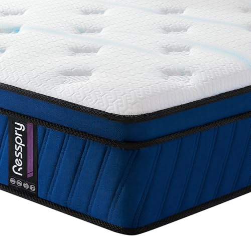 Resspry Mattresses,Individually Pocket Spring With Breathable Memory Foam,Pressure Relief,Medium Firm,Mattress in a Box (Double(135x190), 30, Centimetres)