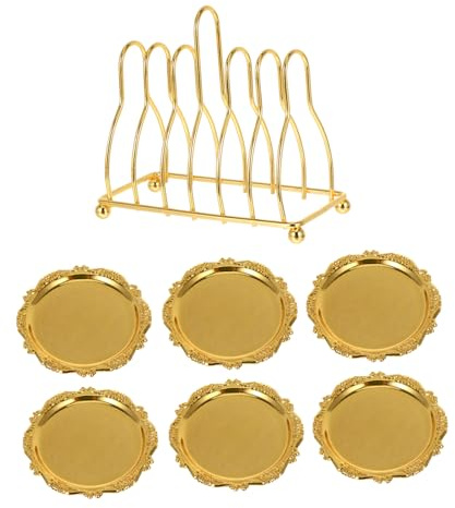 Anneome Set montagne cocktail retrò colore rimovibile tappetini chiave cremagliera vintage sottobicchiere tazza Cocktail Coaster pastiglie per bicchieri da zinco D 'Oro