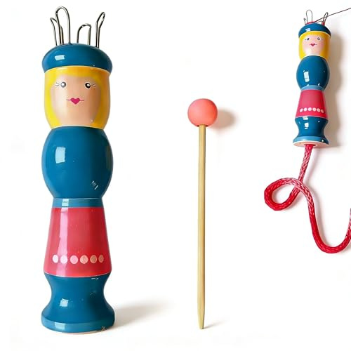 HYMC Knitting Dolly Craft Kit,Weaving French Doll Set, Create Fun Bracelets & Cords! An Ideal Creative Starter Kit. (BLUE)