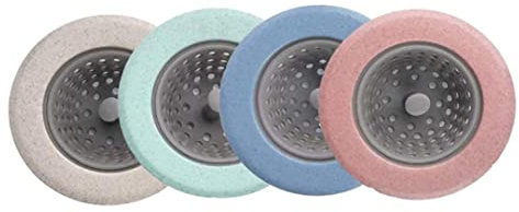4 PCS Anti-colmatage Flexible Évier Crépine Maille Silicone Évier Bouchon Égouttoir Filtre Anti-Blocage Filtre Crépine pour Cuisine Salle De Bain Net Piège