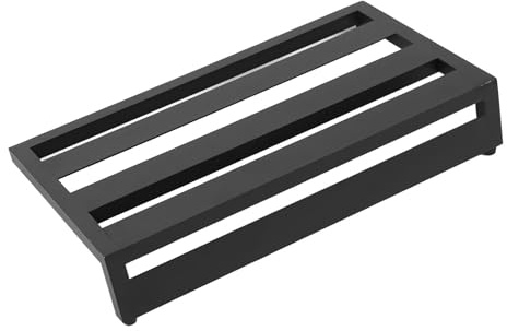 ZAICOLER Gitarrpedalbräda, Aluminiumlegering Elektrisk Gitarreffekter Pedalbrädesats med Förvaringsväska, 19,69 X 11,42 Tum Spårfixering Halkfritt Strömförsörjningsfäste för Musiker