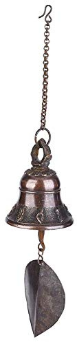 Wind Bell Nepal Style Vintage handgemachte Messing Glocke hängen Glockenspiele hängen Wind Bell Anhänger Retro Dekoration für Hausgarten Auto(7 * 9cm)