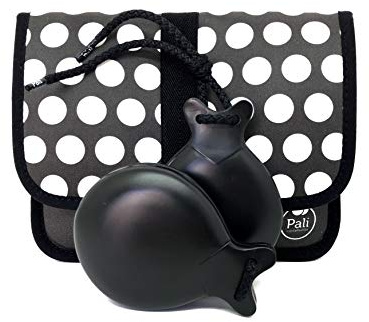 Castañuelas PALI color NEGRO con DOBLE CAJA. Ideal para el aprendizaje. (Funda Negra Lunares)