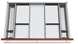 Blum Orga-Besteckeinsatz Facheinteilungs-Set KB 800-899mm, NL 550mm, grau