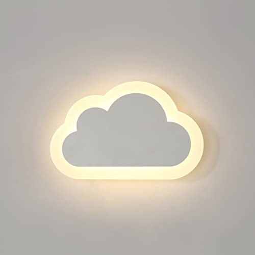 ACMHNC Wandleuchte Kinder Wolke, Wolkenform Kinderzimmer Wandlampe Für Jungen Mädchen Schlafzimmer, 10W Warmweiß Regenbogen Nachtlicht Wandbeleuchtung Innen
