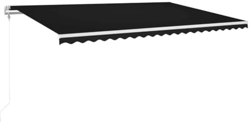 vidaXL Markise Automatisch mit LED Windsensor Gelenkarmmarkise Sonnenmarkise Balkonmarkise Sonnenschutz Sichtschutz Terrasse Garten 500x300cm Anthrazit