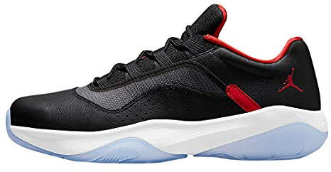 Air Jordan 11 CMFT låg fritidssko för män Cw0784-001, Black University röd vit, 44 EU