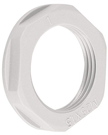 Kontermutter M25 weiß 10 Stück | Kabel-Managementverschraubung Sicherungsmuttern Zubehör 10 Stück – APLNM25WHT