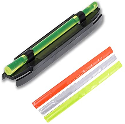 Punto de mira magnetico de Fibra optica Verde con 3 Fibras Intercambiables, Naranja, Amarillo y Blanco