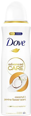 Dove Advanced Care Coconut & Jasmine Flower Scent Women's Antiperspirant Deodorant Body Spray with Pro-Ceramide technology for 72 hours of protection 200 ml