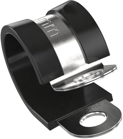 Lumonic 5x 14mm Rohrschellen mit Gummieinlage Edelstahl V2A I Kabelschellen zum Schrauben I Schlauchschelle 14mm, Rohrschellen, Befestigungsschelle 14mm, Rohrhalterung