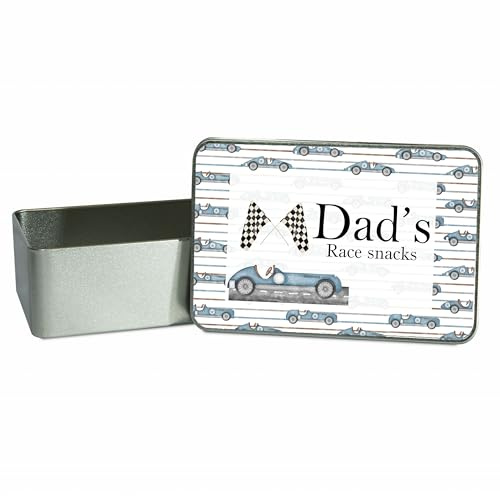 DAD'S RACE SNACKS TREAT SWEET TIN (Comedy Funny Present Gift for Birthday Fathers Day Christmas Secret Santa)