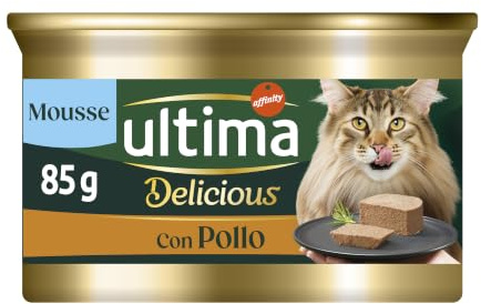 Ultima Fit & Delicious Comida Húmeda para Gatos - Mousse con Pollo: 24 latas de 85g
