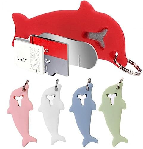 Pin De Eyección De La Tarjeta Sim a Aguja Abierta De La Aguja Universal De Los Delfines Con Forma De Teléfono Móvil Estuche De Almacenamiento De La Tarjeta Sim Herramienta Del Anillo Del Anillo