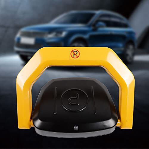 Automatic Parking Lock Barrier with 2 Remote Control - Electronic Private Parking Space Lock 180° Anti-Collision Carport Space Stall Barrier Private Intelligent Car Parking Lock Alarm Functions