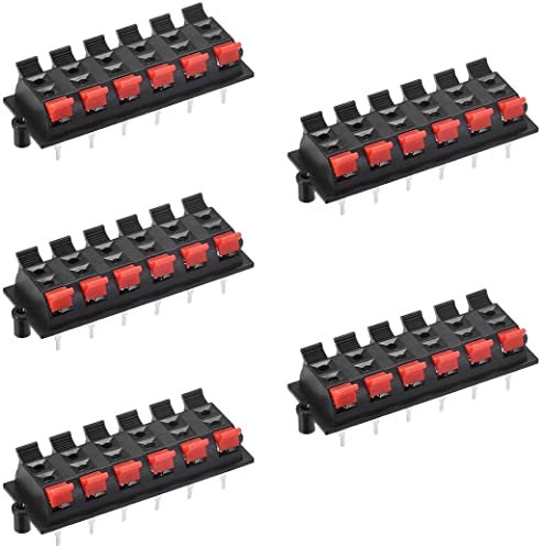 XYWHPGV Morsetto per altoparlante a molla a 2 file a 12 vie Connettore a sgancio a pressione Terminali per cavo audio Blocco striscia WP12-03 5 pezzi(117cc 89907 1795d 2db4d dd049 52a02