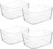 NANLIUJING Set di 4 organizer per frigorifero, organizer da cucina con scatola portaoggetti, set organizer da frigorifero, organizer da cucina per dispensa, armadio, bagno - Senza BPA 24,5x17x10,5 cm