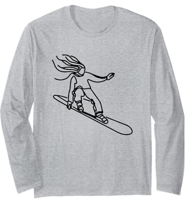 Femme snowboarder Sports extrêmes Manche Longue