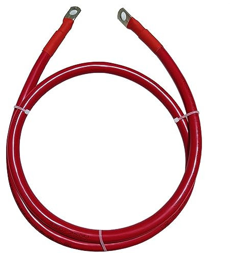 Pangyoo Elektrischer Draht 20 cm 8/6/4/2 AWG Kupferdraht mit Kabelschuhen 10/16/25/35 mm quadratisches Batterieanschlusskabel for Wechselrichter-Batterieserien-Parallelanschluss (Size : M8-8.5mm,