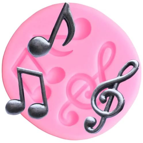 Silicone Molds for Candles,6x6.3cm Music Note Silicone Mold Chocolate Fondant Moulds Cupcake Topper Cake Decorating Tools Cookie Baking Candy Molds