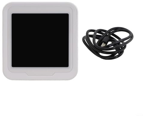 FUANA 10 in 1 WiFi Indoor Air Quality Monitor Tester PM2.5 HCHO TVOC AQI Temperature Sensor Digital Display Rechargeable Battery Gas Detectors(With WiFi-White)