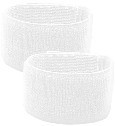 UKCOCO 2 Piezas Correa elástica elástico Gimnasia Correa de tobillo Yoga acolchado Agarre correa de estiramiento de fitness banda de estiramiento del pie bandas de pie poliéster blanco