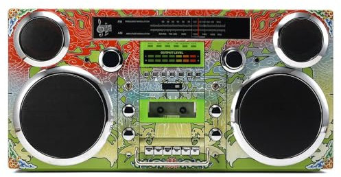Boombox Rétro Avec Lecteur CD Et Cassette, Radio Portable Avec Haut-parleurs Stéréo Et Double Antenne, 6 Modes De Lecture, Entrée Auxiliaire Et Conversion USB/SD Pour Profiter De Votre Musique Partout