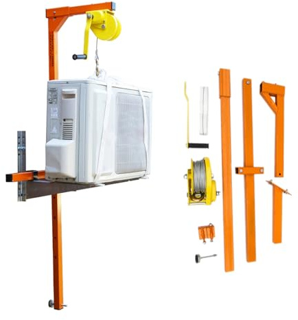 Treuil Manuel Palan Équipement De Levage Par Grue Avec Sangles, Unités Commerciales Outils De Levage Pour Climatiseurs Et CVC, Rénovation Domiciliaire Palan 10 15 20 25 30 M(Load 330lbs,30m/98ft Wire