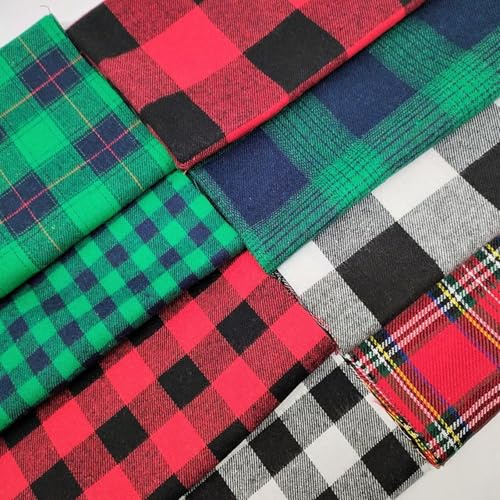Gorsmoon 8er Set Baumwollstoff 50x50cm – Stoffpaket mit Mustern, Punkten & Streifen – Hochdichter Baumwollstoff zum Nähen, Patchwork & Quilten für DIY-Projekte
