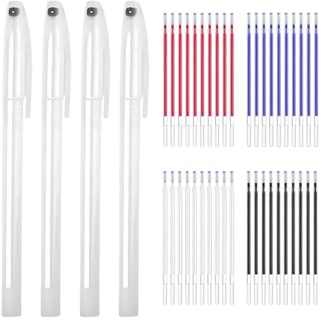 44 PCS Penne Cancellabili a Caldo, Penne di Marcatura Cancellabili al Calore Pennarelli Per Stoffa Cancellabilie Pennarelli in Tessuto Cancellabilie 4 Colori Per Quilting Cucito Sartoria Marcatori