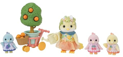 Sylvanian Families - 5860 Zitronenvogel Familie, Spielset mit Tierfigur und Zubehör, Tierfiguren, Vögel, Spielzeug für Kinder ab 3 Jahren