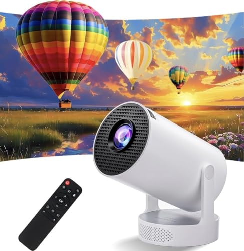 Mini Projector 1080P FHD with Android 11, 4K Supported, 320 ANSI Lumens, HiFi Speaker, WiFi 6 & Bluetooth 5.0 – Ideal Projector for Bedroom, Ceiling & Home Theater