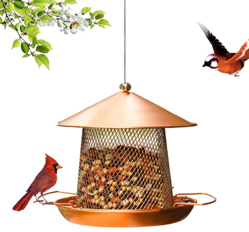 para pájaros – Decorativo para Semillas de jardín o balcón, Bandeja Colgante para Exteriores | Estación de Suministro de Aves para Patio Trasero, para pájaros pequeños
