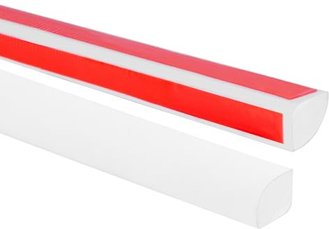 Quest Dekorlist PVC 10x10mm självhäftande UV-beständig – vit, 3 m | Smal flexibel kvartsstav för vägg, golv och tak, vattentät, lättskött, kök och badrum