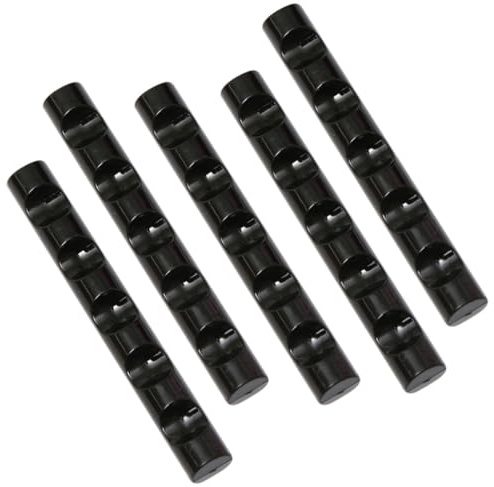 PAMINGONO Soporte 5 Compartimentos de Plástico para Bolígrafos de Uñas Negro Protección y Organización para Pinceles de Manicura en Salones y Uso Personal