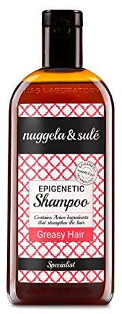 Nuggela & Sulé Seboreglerande Schampo för Fett Hår. Med Extrakt av Röd Lök och Seborreductyl. Minskar Talgsöndring och Förbättrar Hårets Kvalitet. 1 x 250 ml