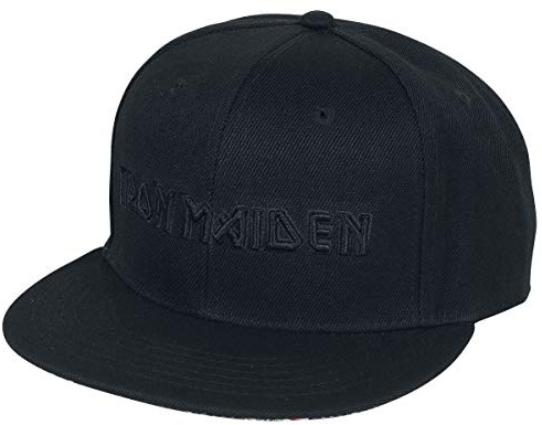 Iron Maiden svart logotyp – snapback keps svart