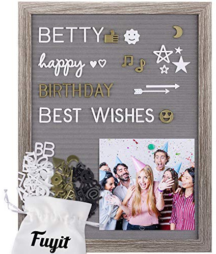 Fuyit Felt Letter Board 12 x 16 inch Soft and Flexible EVA Memo Board for Photo Display with Total 1090 Changeable Characters and One Stand and Storage Bag for Home Kitchen Classroom Business