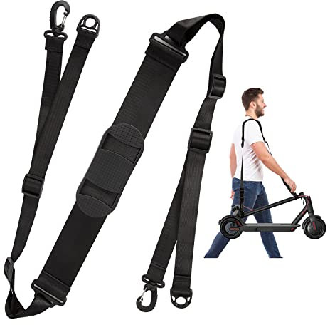 Tracolla Scooter Tracolla Monopattino Regolabile Accessori Universali per Scooter Elettrico Biciclette Bambini Nero
