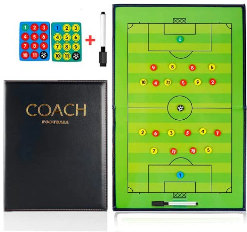 CREADY Tableau Tactique Football, Entraîneur de Football Tableau Magnétique Stratégie de d'entraînement Portable pour Entraîner de Football Compétition - Tableaux Tactiques de Football