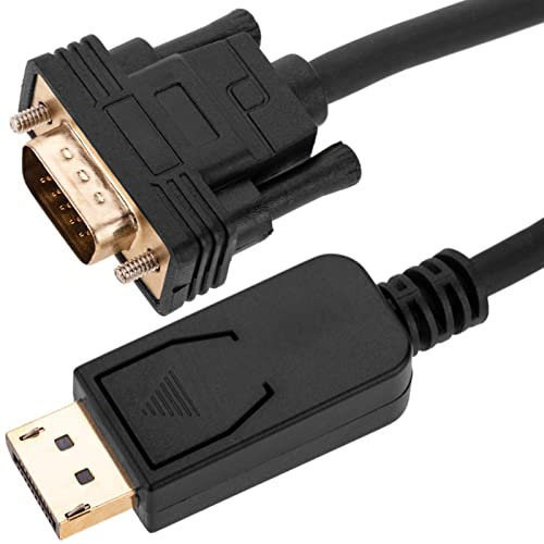 CableMarkt - Cable DisplayPort de Macho a VGA Macho de 1 m de Color Negro